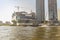 Under construction of ICONSIAM project, a future mixed-use development on the banks of the Chao Phraya River in Bangkok, Thailand