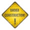 Under construction, yellow sign