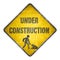 Under construction yellow sign