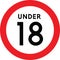 Under eighteen sign