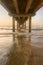 Under the Horace Caldwell Pier Port Aransas Texas