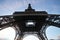 Under knee of The Eiffel tower in Paris, the most romatic symbol architecture in europe , france