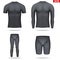 Under layer compression shirt with long sleeve of thermo fabric