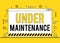 Under maintenance message banner