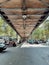 Under of the Parisians metro, view of the empty street of the typical walkway in Paris, France