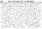 Under the sea black and white maze for kids with tortoise, seashells, sand. Ocean or mothers day line preschool printable activity