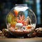 Under the Sea: A Glass Terrarium Filled with Seashells and Coral