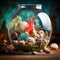 Under the Sea: A Glass Terrarium Filled with Seashells and Coral