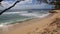 Under tree on Makaha Beach