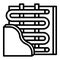 Under wall heater icon, outline style