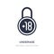 underage icon on white background. Simple element illustration from Security concept