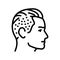 undercut hairstyle male line icon vector illustration