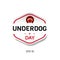 Underdog Day Sticker. December 17. Rubber stamp, banner, greeting card, or poster vector illustration