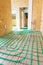 Underfloor heating green pipeline installation