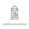 Underfloor heating linear icon. Modern outline Underfloor heatin