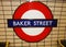 Underground Baker Street Station Sign. London Metropolitan line