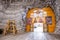 Underground Church inside Ocnele Mari salt mine near Ramicu Valcea, Romania