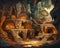 The Underground city has a fantasy of lost cave town and adventure.