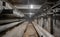 Underground concrete utility tunnel network of water supply pipeline, heat pipeline and cable vault