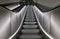 Underground escalator rolling upwards