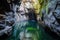 an underground hot spring in a natural rock formation