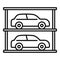 Underground mall parking icon, outline style