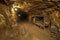 Underground mine tunnel, mining industry