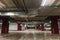 Underground parking or garage interior, city car infrastructure