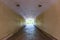 Underground pedestrian tunnel through ceiling ceiling arch