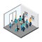 Underground People Isometric Illustration