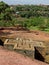 Underground rock hewn church cross Lalibela Ethiopia