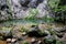 Underground spring from a cave