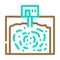 underground storage bacteria biogas color icon vector illustration