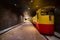 Underground tourist train in the station, Postojna cave, Slovenia