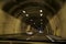 Underground tunnel in the city with cars driving. City infrastructure. tunnel in highway