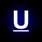 Underline text icon in neon style. Can be used for web, logo, mobile app, UI, UX