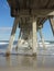 Underneath the Fishing Pier and Boardwalk on Wrightsville Beach, North Carolina