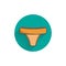 Underpants flat icon with long shadow. woman Underpants flat icon