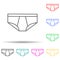 underpants multi color style icon. Simple thin line, outline  of clothes icons for ui and ux, website or mobile application