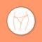 Underpants tonga lingerie color glyph icon. Pictogram for web page, mobile app, promo. UI UX GUI desi