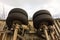 The underside of a crashed trailer in a remote part of british columbia