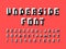 Underside font. Vector alphabet