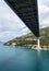 Underside of new bridge in the port of Dubrovnik in Croatia