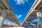 Underside state highway bridges that go over the Minnesota River south of the Twin Cities - great straight lines, symmetry, and bl