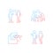 Understanding in communication gradient linear vector icons set