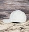 With understated charm, a white blank hat enhances this captivating mockup image