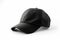 Understated Elegance, Realistic Black Cap Mockup on White Background