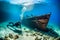 Underwater Archeologist Explores Shipwreck