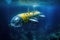 underwater autonomous submarine exploring ocean depths