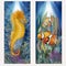 Underwater banners with clownfish, vector